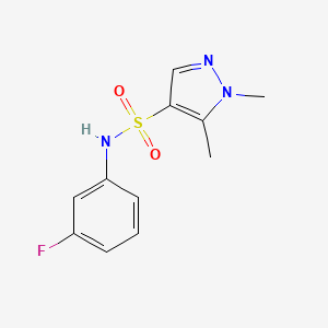 N-(3-FLUOROPHENYL)-15-DIMETHYL-1H-PYRAZOLE-4-SULFONAMIDE