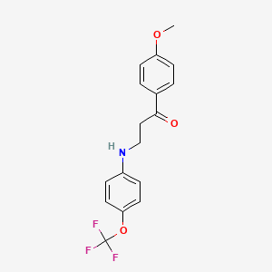 molecular formula C17H16F3NO3 B4314956 1-(4-METHOXYPHENYL)-3-[4-(TRIFLUOROMETHOXY)ANILINO]-1-PROPANONE 