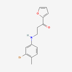 3-[(3-Bromo-4-methylphenyl)amino]-1-(furan-2-yl)propan-1-one