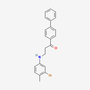 1-biphenyl-4-yl-3-[(3-bromo-4-methylphenyl)amino]propan-1-one