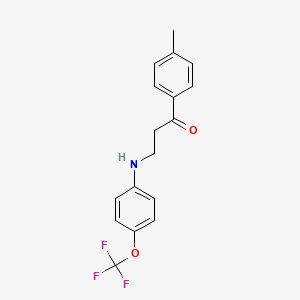 1-(4-METHYLPHENYL)-3-[4-(TRIFLUOROMETHOXY)ANILINO]-1-PROPANONE