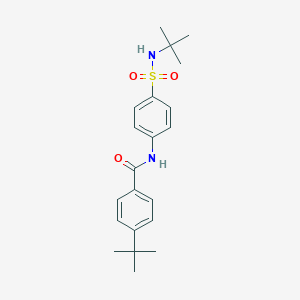 molecular formula C21H28N2O3S B431498 4-tert-butyl-N-[4-(tert-butylsulfamoyl)phenyl]benzamide 