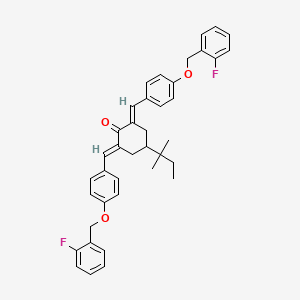 2,6-BIS((E)-1-{4-[(2-FLUOROBENZYL)OXY]PHENYL}METHYLIDENE)-4-(TERT-PENTYL)-1-CYCLOHEXANONE