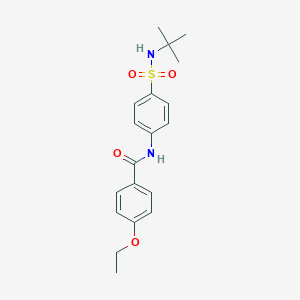 molecular formula C19H24N2O4S B431499 N-[4-(tert-butylsulfamoyl)phenyl]-4-ethoxybenzamide 