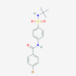 molecular formula C17H19BrN2O3S B431502 4-bromo-N-[4-(tert-butylsulfamoyl)phenyl]benzamide 