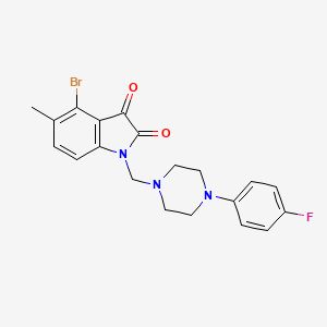 molecular formula C20H19BrFN3O2 B4315028 4-BROMO-1-{[4-(4-FLUOROPHENYL)PIPERAZIN-1-YL]METHYL}-5-METHYL-2,3-DIHYDRO-1H-INDOLE-2,3-DIONE 