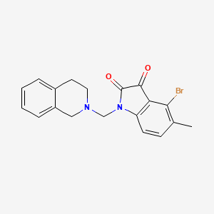 4-bromo-1-[3,4-dihydro-2(1H)-isoquinolinylmethyl]-5-methyl-1H-indole-2,3-dione