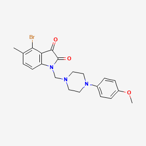 4-BROMO-1-{[4-(4-METHOXYPHENYL)PIPERAZIN-1-YL]METHYL}-5-METHYL-2,3-DIHYDRO-1H-INDOLE-2,3-DIONE