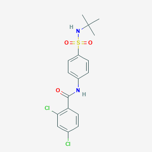 molecular formula C17H18Cl2N2O3S B431506 N-[4-(tert-butylsulfamoyl)phenyl]-2,4-dichlorobenzamide 