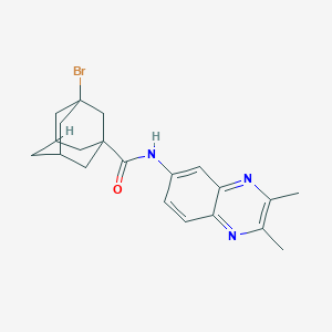 molecular formula C21H24BrN3O B4315069 3-bromo-N-(2,3-dimethylquinoxalin-6-yl)adamantane-1-carboxamide 