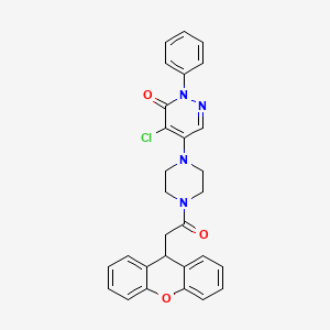 molecular formula C29H25ClN4O3 B4315079 4-chloro-2-phenyl-5-[4-(9H-xanthen-9-ylacetyl)piperazin-1-yl]pyridazin-3(2H)-one 