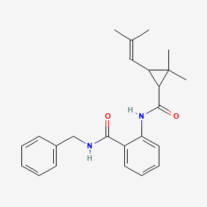 N-benzyl-2-({[2,2-dimethyl-3-(2-methylprop-1-en-1-yl)cyclopropyl]carbonyl}amino)benzamide