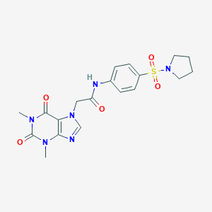 2-(1,3-dimethyl-2,6-dioxo-1,2,3,6-tetrahydro-7H-purin-7-yl)-N-[4-(pyrrolidin-1-ylsulfonyl)phenyl]acetamide