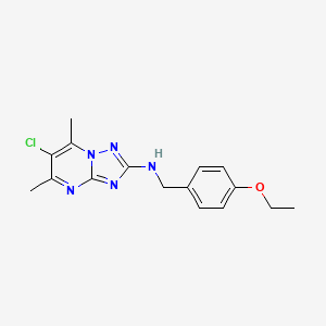 6-chloro-N-[(4-ethoxyphenyl)methyl]-5,7-dimethyl-[1,2,4]triazolo[1,5-a]pyrimidin-2-amine