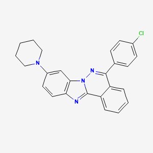 5-(4-CHLOROPHENYL)-9-PIPERIDINO[1,3]BENZIMIDAZO[2,1-A]PHTHALAZINE