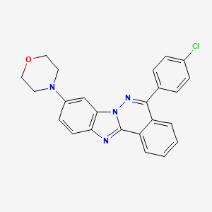 molecular formula C24H19ClN4O B4315153 4-[5-(4-CHLOROPHENYL)[1,3]BENZIMIDAZO[2,1-A]PHTHALAZIN-9-YL]MORPHOLINE 