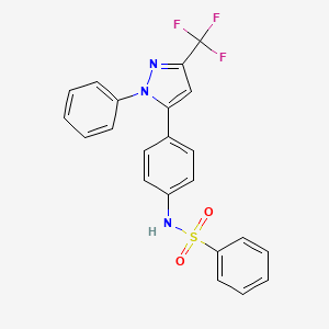 N-{4-[1-phenyl-3-(trifluoromethyl)-1H-pyrazol-5-yl]phenyl}benzenesulfonamide