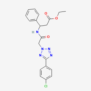 ETHYL 3-{2-[5-(4-CHLOROPHENYL)-2H-1,2,3,4-TETRAZOL-2-YL]ACETAMIDO}-3-PHENYLPROPANOATE