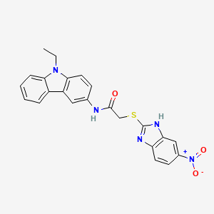 N-(9-ETHYL-9H-CARBAZOL-3-YL)-2-[(5-NITRO-1H-13-BENZODIAZOL-2-YL)SULFANYL]ACETAMIDE