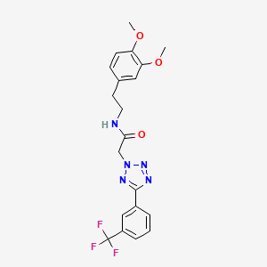 molecular formula C20H20F3N5O3 B4315233 N-[2-(3,4-dimethoxyphenyl)ethyl]-2-{5-[3-(trifluoromethyl)phenyl]-2H-tetrazol-2-yl}acetamide 