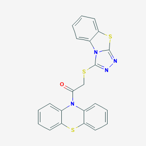 1-(10H-phenothiazin-10-yl)-2-([1,2,4]triazolo[3,4-b][1,3]benzothiazol-3-ylsulfanyl)ethanone