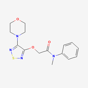 N-methyl-2-[(4-morpholin-4-yl-1,2,5-thiadiazol-3-yl)oxy]-N-phenylacetamide