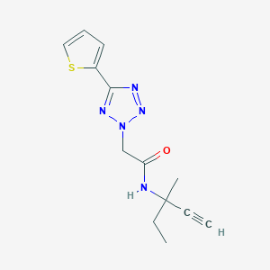 N-(3-METHYL-1-PENTYN-3-YL)-2-[5-(2-THIENYL)-2H-TETRAZOL-2-YL]ACETAMIDE