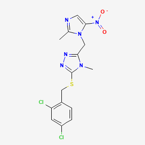 2,4-DICHLOROBENZYL {4-METHYL-5-[(2-METHYL-5-NITRO-1H-IMIDAZOL-1-YL)METHYL]-4H-1,2,4-TRIAZOL-3-YL} SULFIDE