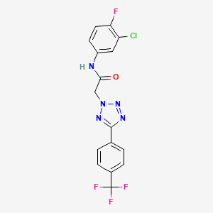 N-(3-chloro-4-fluorophenyl)-2-{5-[4-(trifluoromethyl)phenyl]-2H-tetrazol-2-yl}acetamide