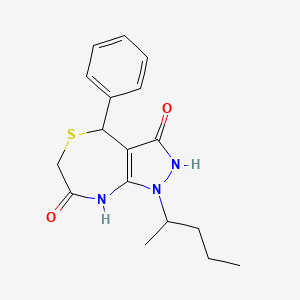 3-hydroxy-1-(1-methylbutyl)-4-phenyl-4,8-dihydro-1H-pyrazolo[3,4-e][1,4]thiazepin-7(6H)-one