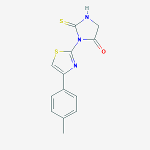 molecular formula C13H11N3OS2 B431535 3-[4-(4-Methylphenyl)-1,3-thiazol-2-yl]-2-thioxo-4-imidazolidinone CAS No. 52413-91-9