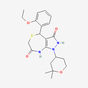 1-(2,2-dimethyltetrahydro-2H-pyran-4-yl)-4-(2-ethoxyphenyl)-3-hydroxy-4,8-dihydro-1H-pyrazolo[3,4-e][1,4]thiazepin-7(6H)-one