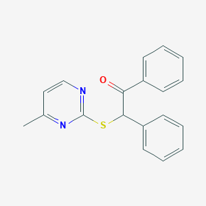 molecular formula C19H16N2OS B431536 2-[(4-Methyl-2-pyrimidinyl)sulfanyl]-1,2-diphenylethanone CAS No. 488101-13-9