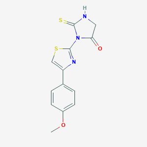 molecular formula C13H11N3O2S2 B431538 3-[4-(4-Methoxyphenyl)-1,3-thiazol-2-yl]-2-thioxoimidazolidin-4-one CAS No. 52413-90-8