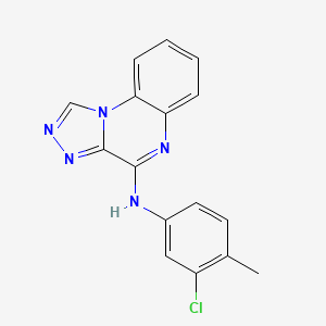 molecular formula C16H12ClN5 B4315382 N-(3-chloro-4-methylphenyl)[1,2,4]triazolo[4,3-a]quinoxalin-4-amine 