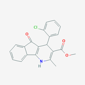 molecular formula C21H16ClNO3 B431540 methyl 4-(2-chlorophenyl)-2-methyl-5-oxo-4,5-dihydro-1H-indeno[1,2-b]pyridine-3-carboxylate CAS No. 128691-50-9