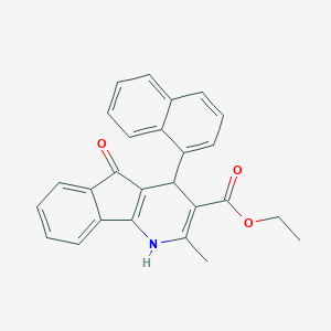 molecular formula C26H21NO3 B431541 Ethyl 2-methyl-4-naphthalen-1-yl-5-oxo-1,4-dihydroindeno[1,2-b]pyridine-3-carboxylate CAS No. 497866-49-6