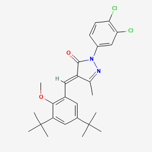 4-(3,5-di-tert-butyl-2-methoxybenzylidene)-2-(3,4-dichlorophenyl)-5-methyl-2,4-dihydro-3H-pyrazol-3-one