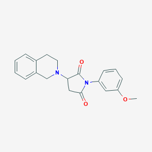 molecular formula C20H20N2O3 B431547 3-(3,4-dihydro-2(1H)-isoquinolinyl)-1-(3-methoxyphenyl)-2,5-pyrrolidinedione CAS No. 511515-44-9