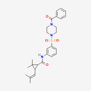 N-{3-[(4-benzoylpiperazin-1-yl)sulfonyl]phenyl}-2,2-dimethyl-3-(2-methylprop-1-en-1-yl)cyclopropanecarboxamide