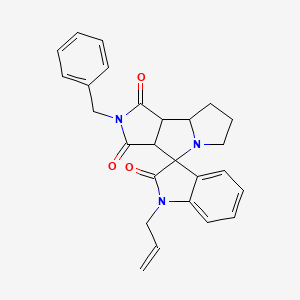 molecular formula C26H25N3O3 B4315479 1-allyl-2'-benzyl-3a',6',7',8',8a',8b'-hexahydro-1'H-spiro[indole-3,4'-pyrrolo[3,4-a]pyrrolizine]-1',2,3'(1H,2'H)-trione 