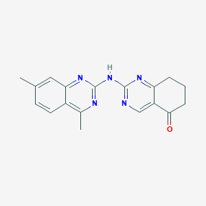 molecular formula C18H17N5O B431548 2-[(4,7-dimethylquinazolin-2-yl)amino]-7,8-dihydroquinazolin-5(6H)-one CAS No. 511514-68-4