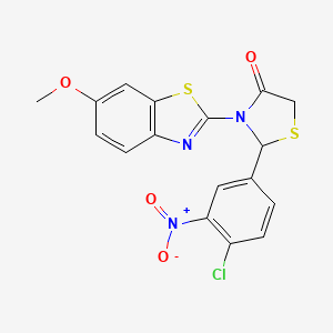 2-(4-chloro-3-nitrophenyl)-3-(6-methoxy-1,3-benzothiazol-2-yl)-1,3-thiazolidin-4-one