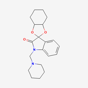 molecular formula C20H26N2O3 B4315495 1'-(piperidin-1-ylmethyl)-3a,4,5,6,7,7a-hexahydrospiro[1,3-benzodioxole-2,3'-indol]-2'(1'H)-one 