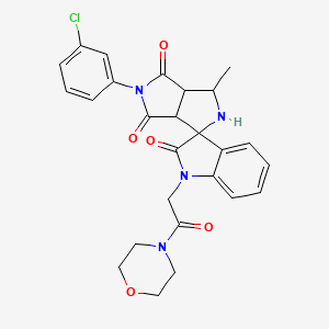 5'-(3-chlorophenyl)-3'-methyl-1-(2-morpholin-4-yl-2-oxoethyl)-3a',6a'-dihydro-2'H-spiro[indole-3,1'-pyrrolo[3,4-c]pyrrole]-2,4',6'(1H,3'H,5'H)-trione