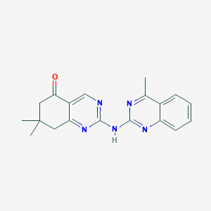 molecular formula C19H19N5O B431552 7,7-Dimethyl-2-[(4-methylquinazolin-2-yl)amino]-6,8-dihydroquinazolin-5-one CAS No. 511514-73-1