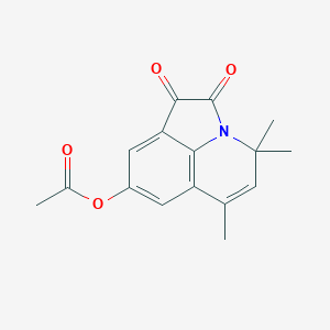 molecular formula C16H15NO4 B431553 4,4,6-trimethyl-1,2-dioxo-1,2-dihydro-4H-pyrrolo[3,2,1-ij]quinolin-8-yl acetate CAS No. 511514-92-4