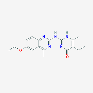 molecular formula C18H21N5O2 B431556 2-[(6-ethoxy-4-methylquinazolin-2-yl)amino]-5-ethyl-6-methylpyrimidin-4(1H)-one CAS No. 511515-23-4