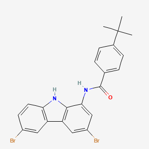 4-tert-butyl-N-(3,6-dibromo-9H-carbazol-1-yl)benzamide