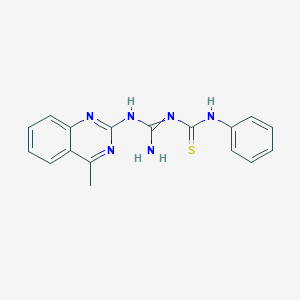 molecular formula C17H16N6S B431558 1-[Amino-[(4-methylquinazolin-2-yl)amino]methylidene]-3-phenylthiourea CAS No. 511515-25-6